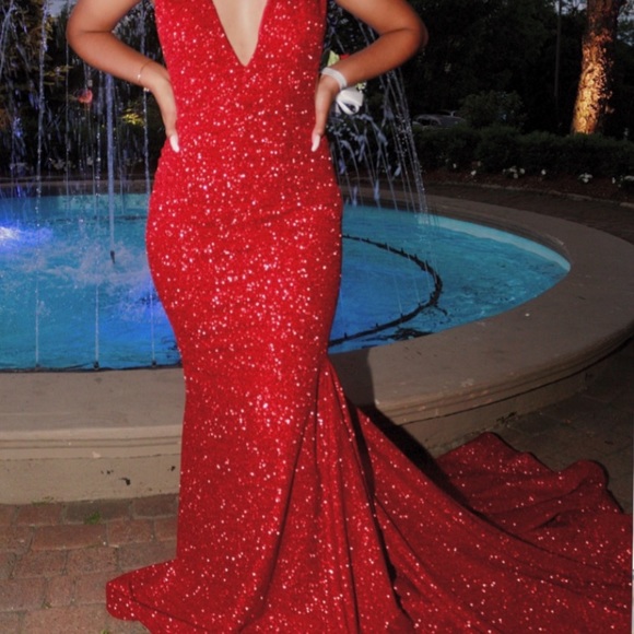 Jovani 4775 Iridescent Shimmer Mermaid 
